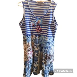 RARE VINTAGE SAVAGE CULTURE embroidery dress women size M